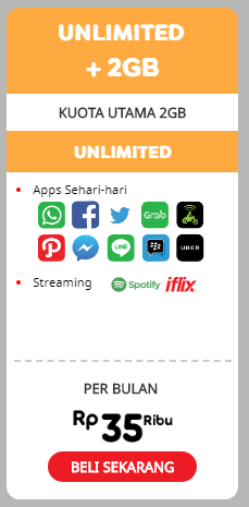 Paket Data Paket Data Indosat - Internet Unlimited + 2GB [Promo]